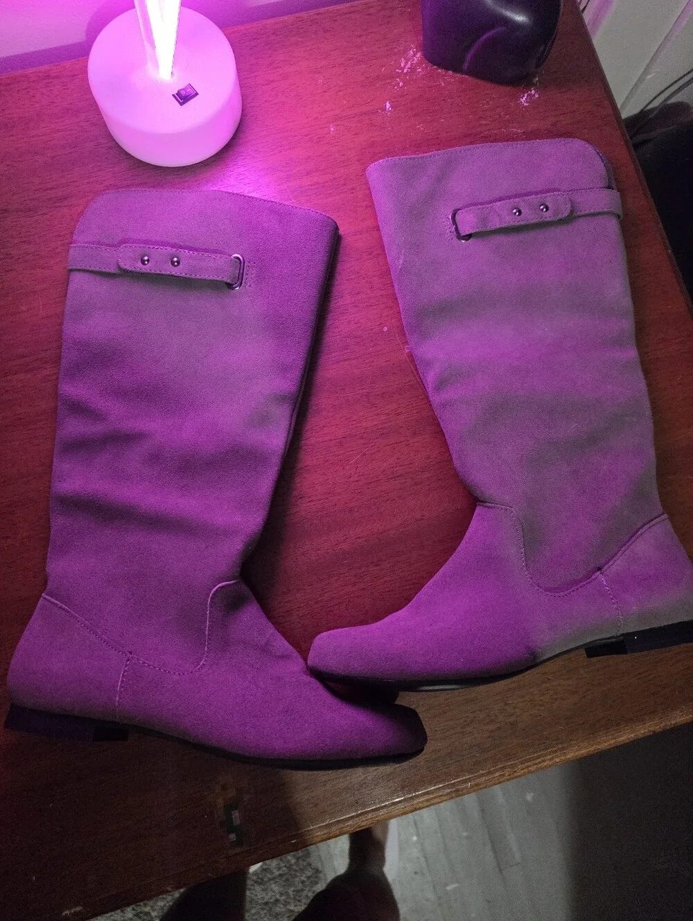 Style & Co. Purple Over-the-Knee Suede Boots